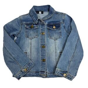 Wee Monster Denim Jacket Kid’s Sz 8 “Let’s Taco Bout It” Back Graphic